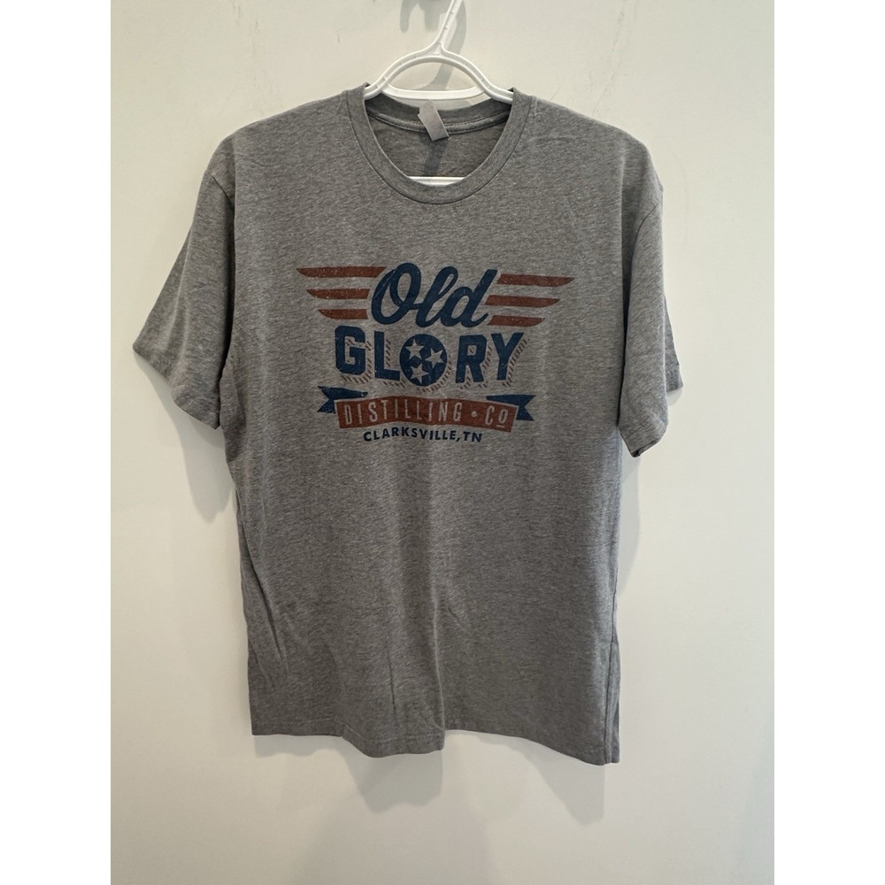 Old Glory Distillery Brewing Co. Clarksville, TN Grey Mens Tshirt Size M